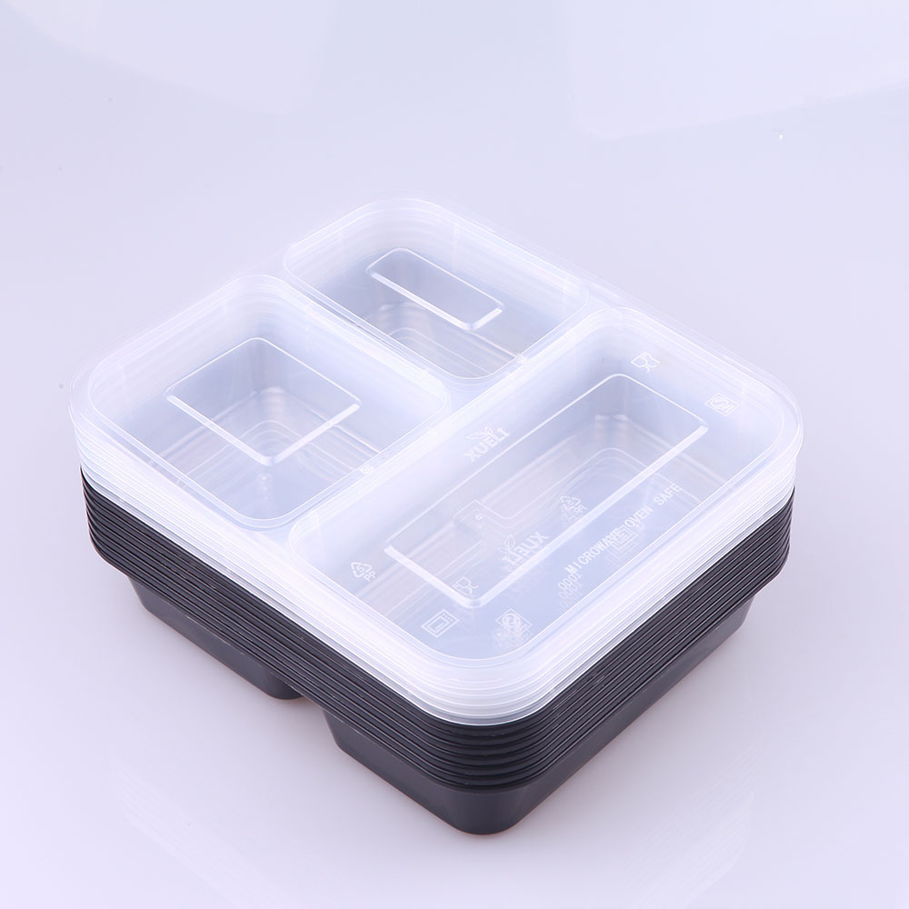 1000ml Rec 3 Div Container With Lid - Mart-plex